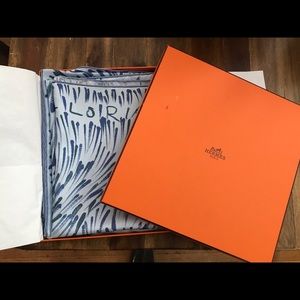 Hermès silk scarf by artist Gloria Petyarre